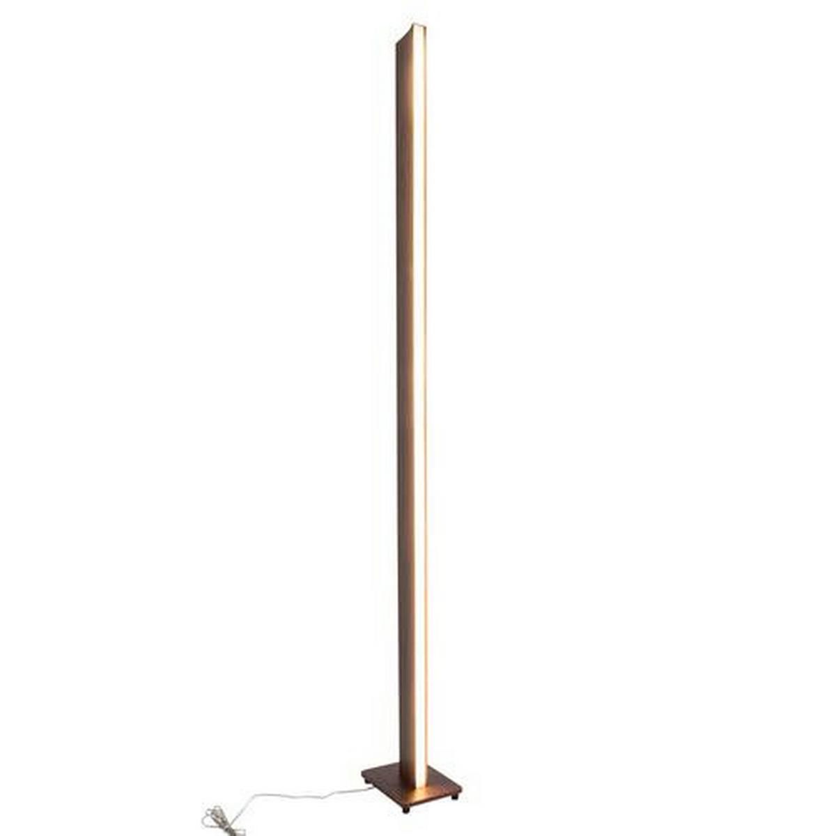 Led-stehlampe Dimmbar Holzoptik Länglich - Naturfarben, Natur, Kunststoff/Metall (152cm) - Näve
