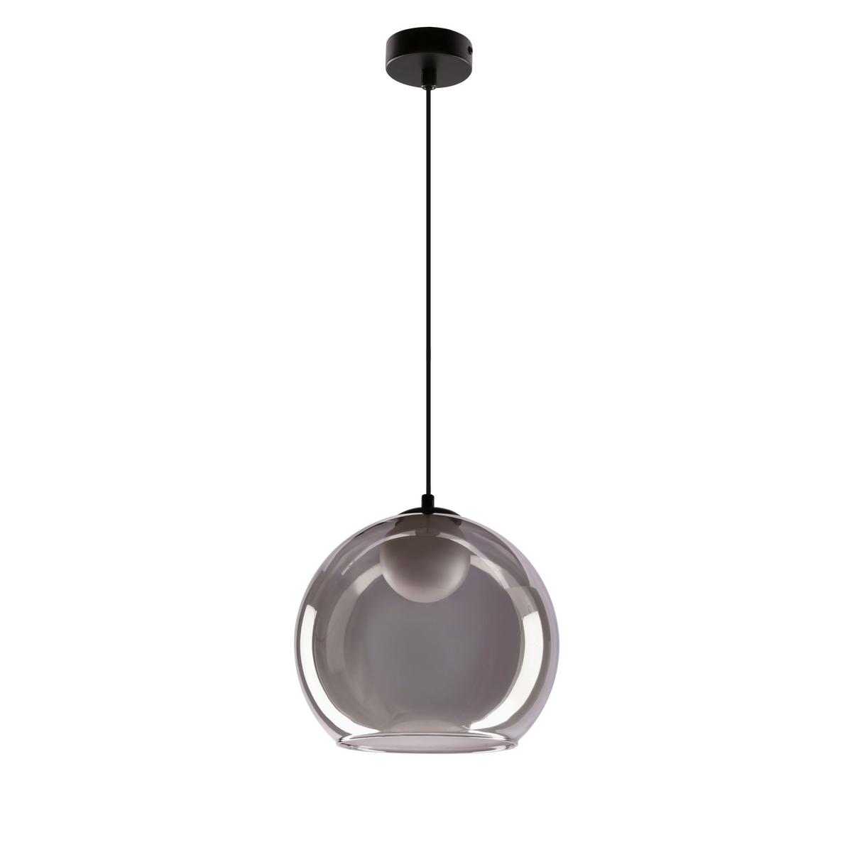 Pendelleuchte 31-38333 Brin - Schwarz/Weiß, Design, Glas/Metall (23/23/100cm)