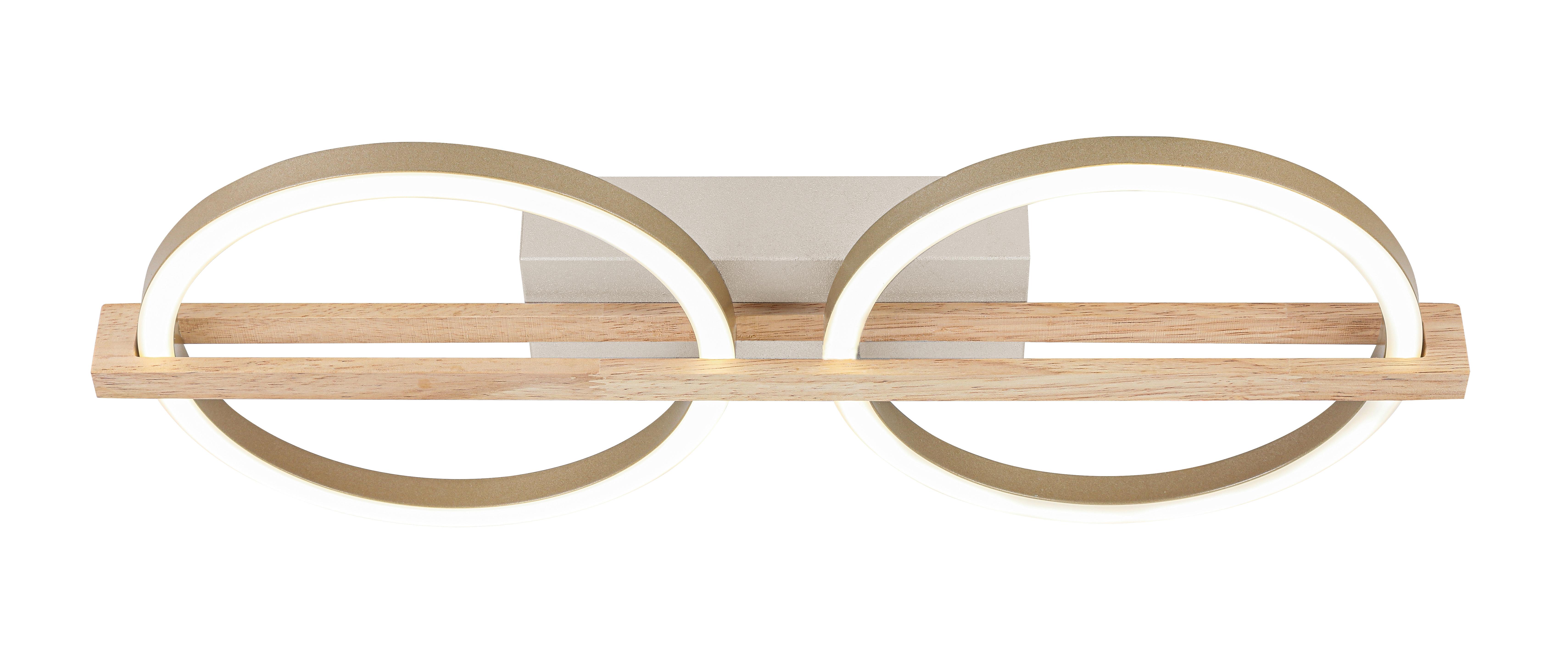 LED-Deckenleuchte Camillo - Champagner/Naturfarben, Basics, Holzwerkstoff/Kunststoff (46/20/6cm) - Luca Bessoni