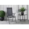 Gartensessel-Set 2-Tlg. Break Metall/Textil - Schwarz, KONVENTIONELL, Kunststoff/Textil (55/108/62cm) - Gardenson