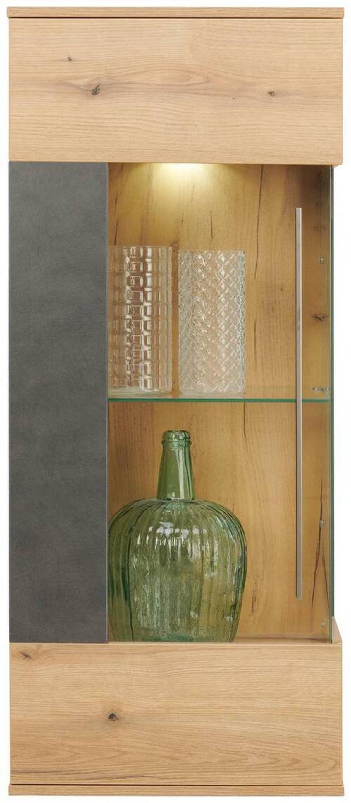 Wohnkombination Modern 3-Tlg. Limit, Matera/Eiche Dekor - MODERN, Glas/Holzwerkstoff (273/193,5/40cm)