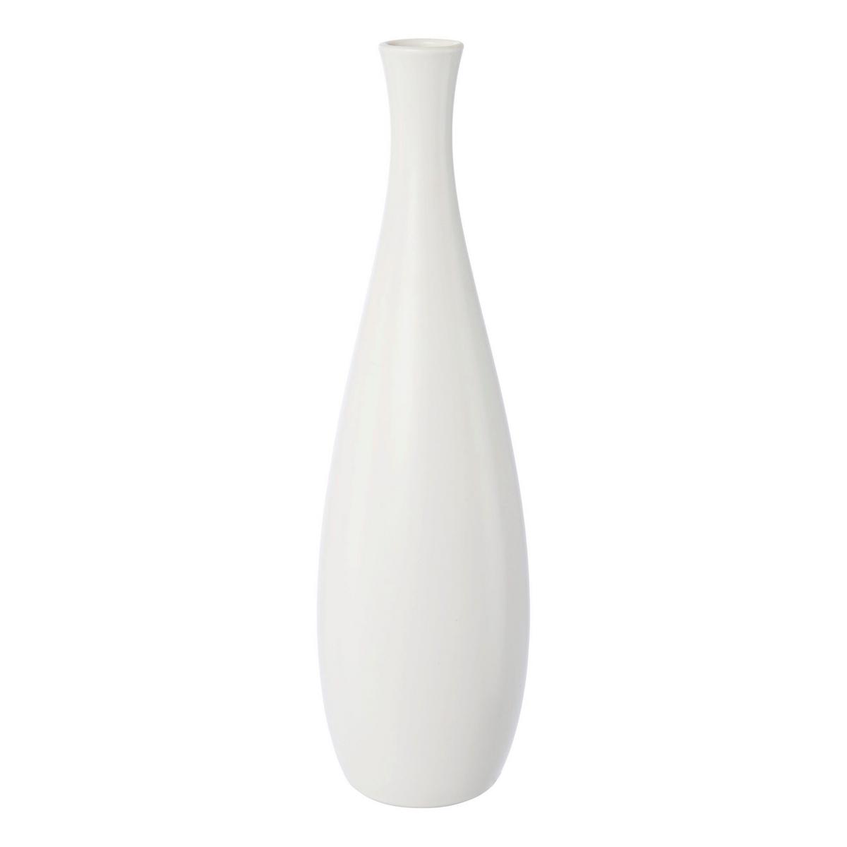 Vase Emma - Weiß, Basics, Keramik (40cm)