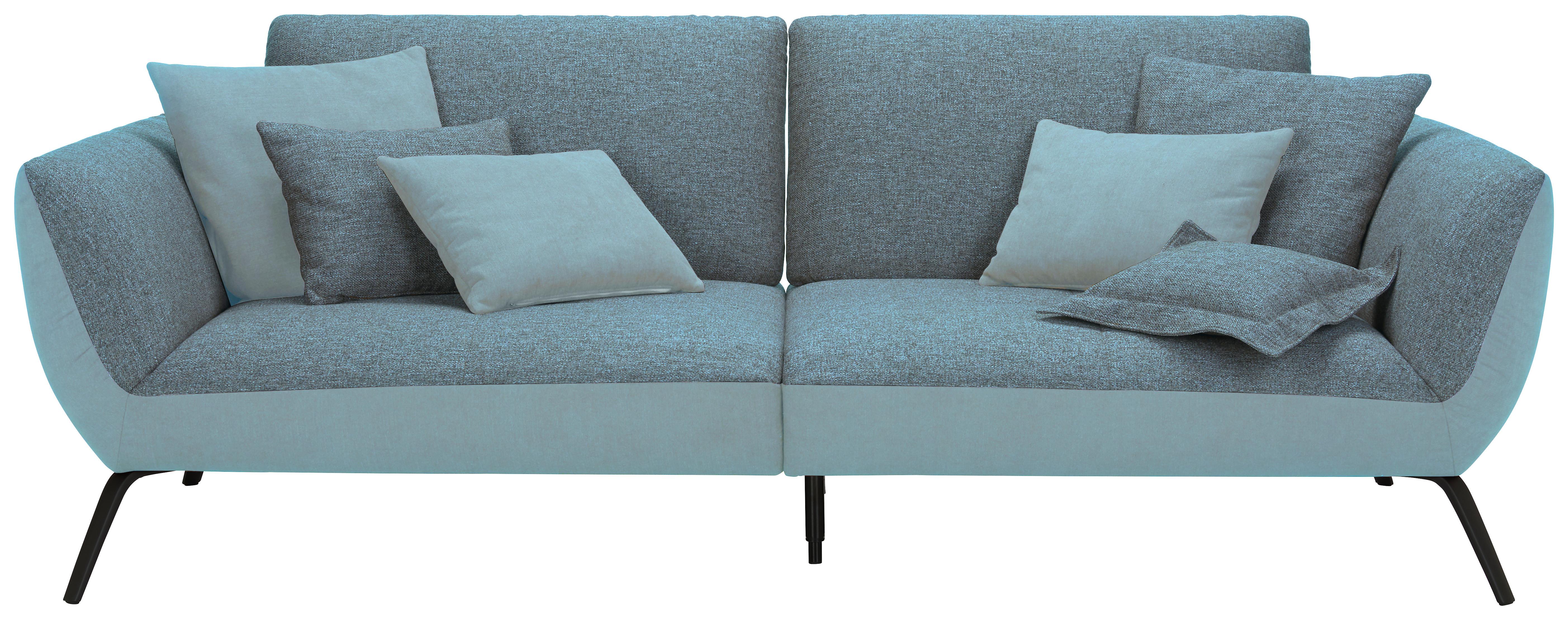 Veľká pohovka TRENDY PLUS, svetlomodrá - svetlomodrá/čierna, Modern, kompozitné drevo (260/93/124cm) - Premium Living