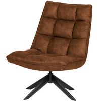 Sessel Jouke Cognac B: 70cm - Cognac/Schwarz, Design, Textil (70/97/85cm) - Livetastic