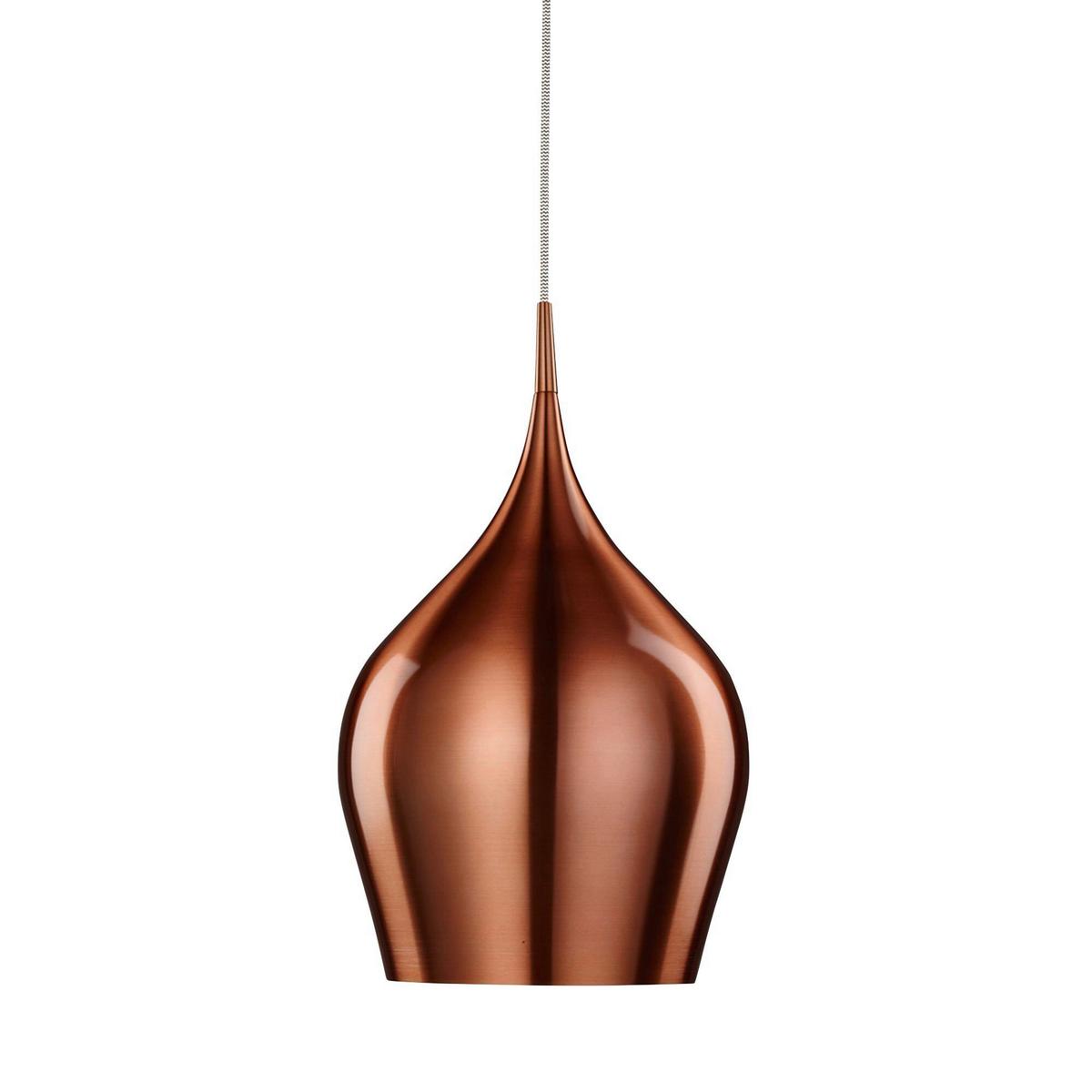 Pendelleuchte Vibrant H: 160 cm 1-Flammig, höhenverstellbar - Kupferfarben, Design, Metall (26/160cm)