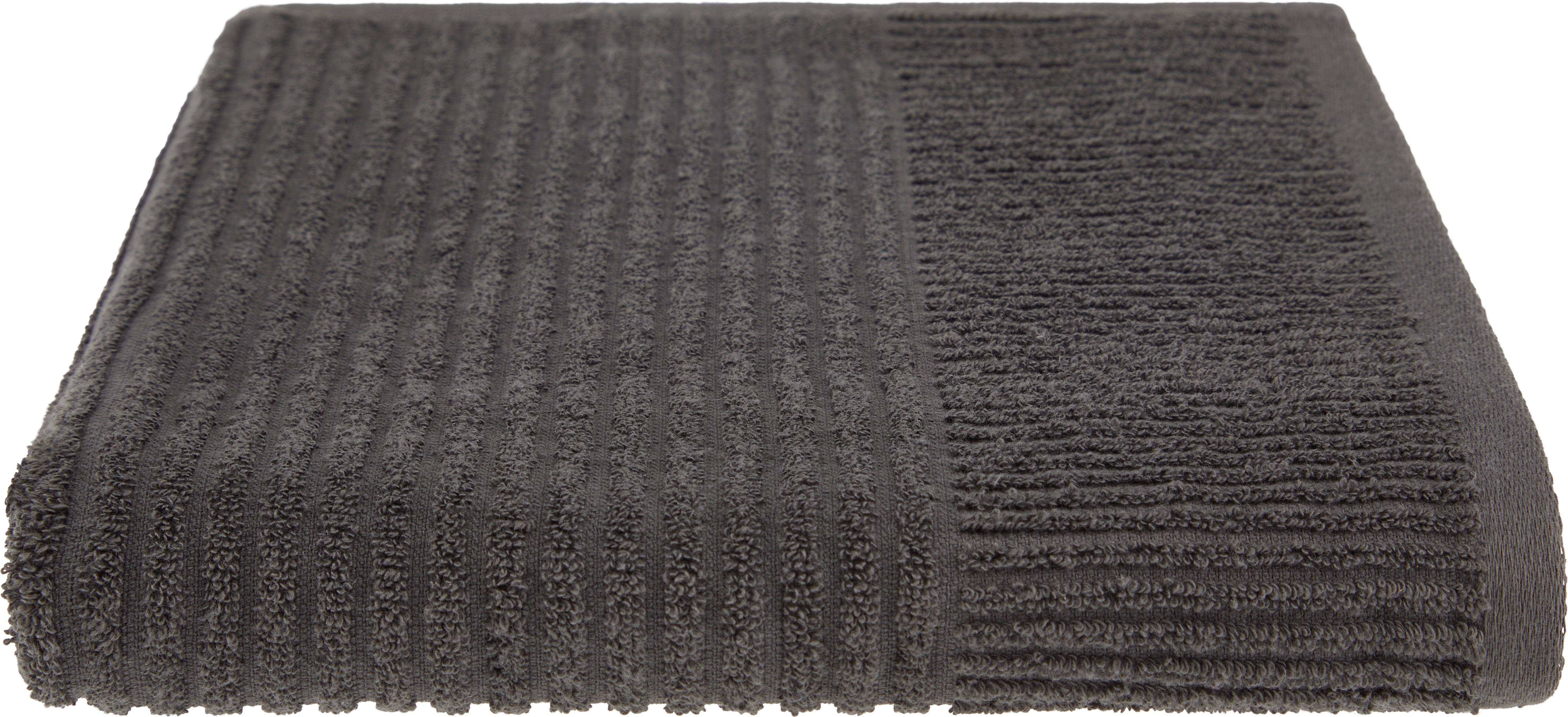 Kéztörlő Pia Kb. 50/90cm - antracit, Modern, textil (50/90cm) - Luca Bessoni