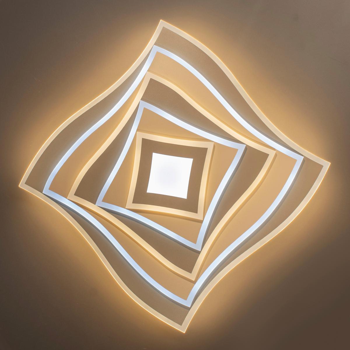 LED-Deckenleuchte Hero Schwarz B: 50 cm - Schwarz, Design, Metall (50/50/7.6cm) - Fischer & Honsel