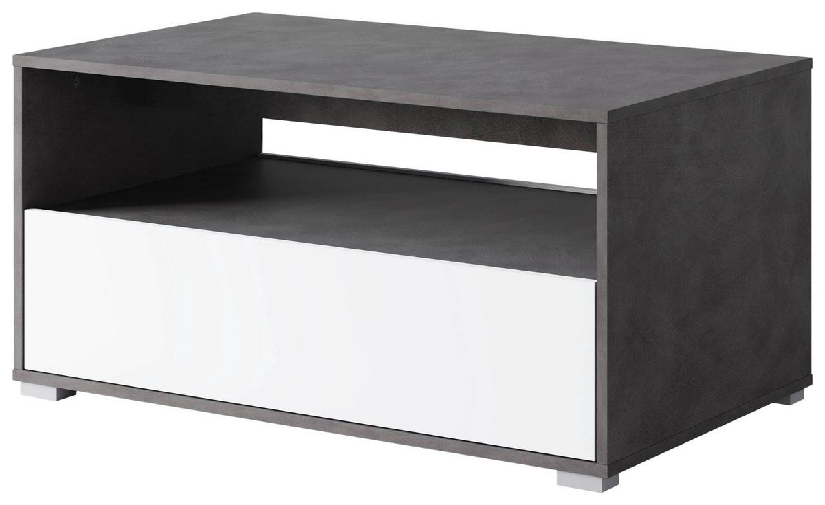 Couchtisch Narobi-ii Anthrazit/weiß B: 90 Cm - Anthrazit/Weiß, Trend, Holzwerkstoff/Kunststoff (90/45/55cm) - P & B