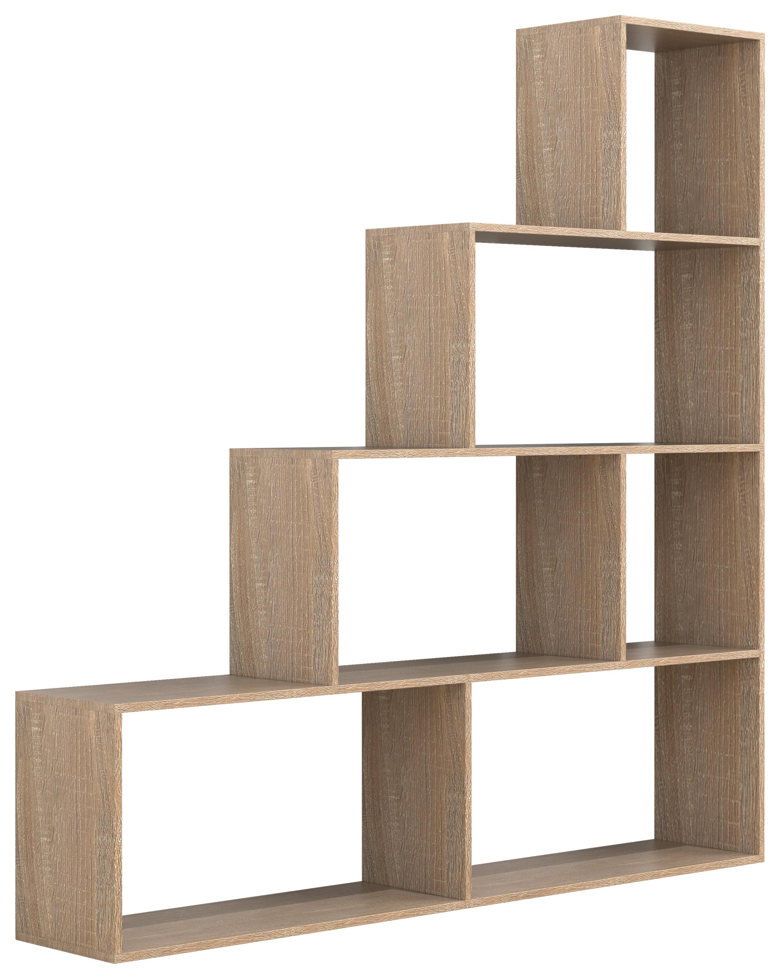 Regal Dubila Sonoma Eiche Dekor B: 155 cm - Sonoma Eiche, Basics, Holzwerkstoff (155/163/29cm) - MID.YOU