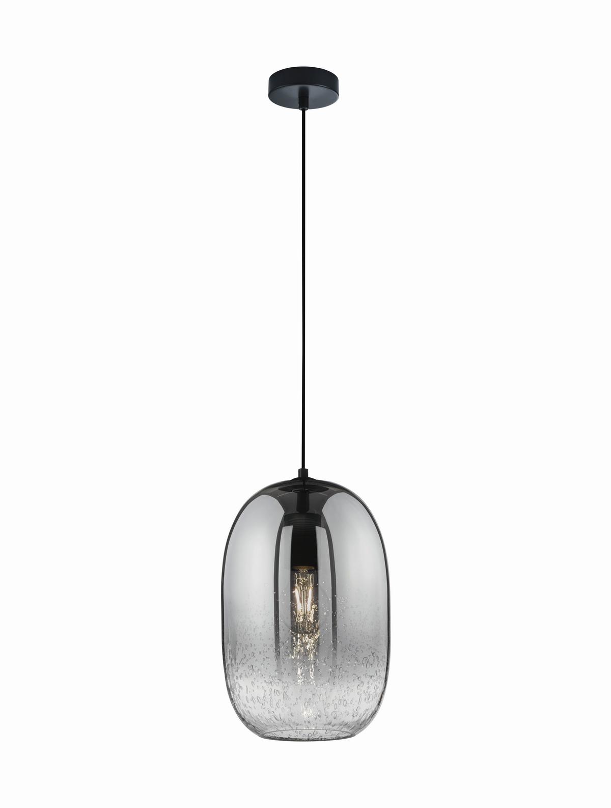 Pendelleuchte Trace Schwarz Weiß Sandfarben D:20cm - Sandfarben/Schwarz, Trend, Kunststoff/Textil (20/150cm) - Fischer & Honsel