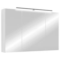 Spiegelschrank Spree Weiß B: 90 cm - Weiß, MODERN, Glas/Holzwerkstoff (90/60/20cm) - MID.YOU