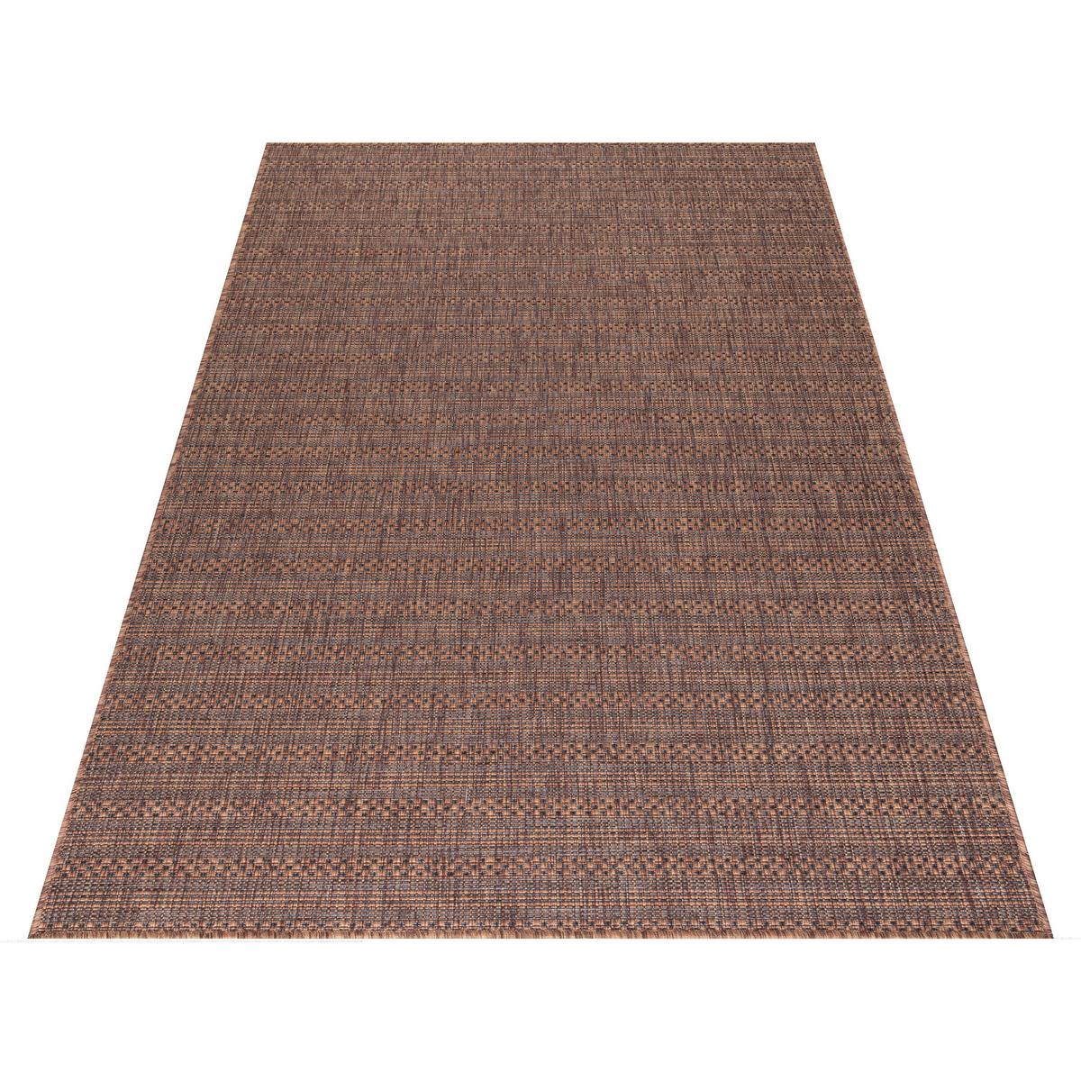 Outdoorteppich Zagora - Schwarz/Braun, Basics, Textil (160/230cm) - Novel