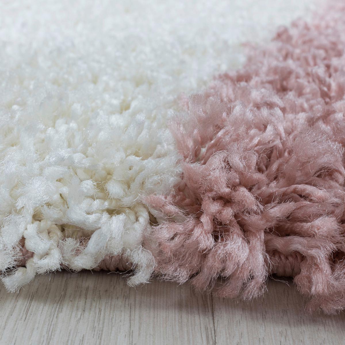 Hochflor Teppich Rosa Naturfaser Tango 280x370 cm - Rosa, Design, Textil (280/370cm)
