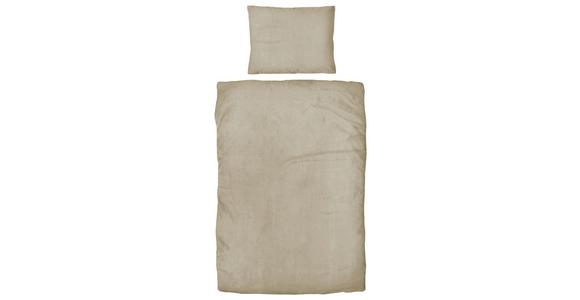 Flanell Bettwäsche 140x200 cm Cashmere Taupe/Beige - Taupe/Beige, ROMANTIK / LANDHAUS, Textil - James Wood