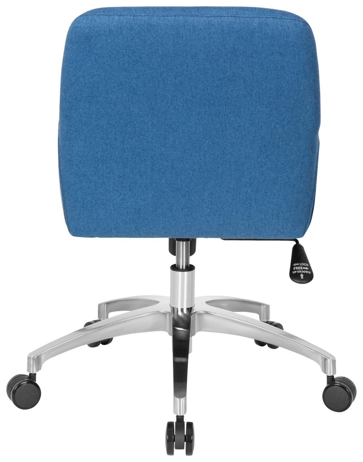 Bürostuhl Shake 400 Blau Bis 110 Kg - Blau/Silberfarben, Basics, Kunststoff/Textil (53/82/62cm) - MID.YOU