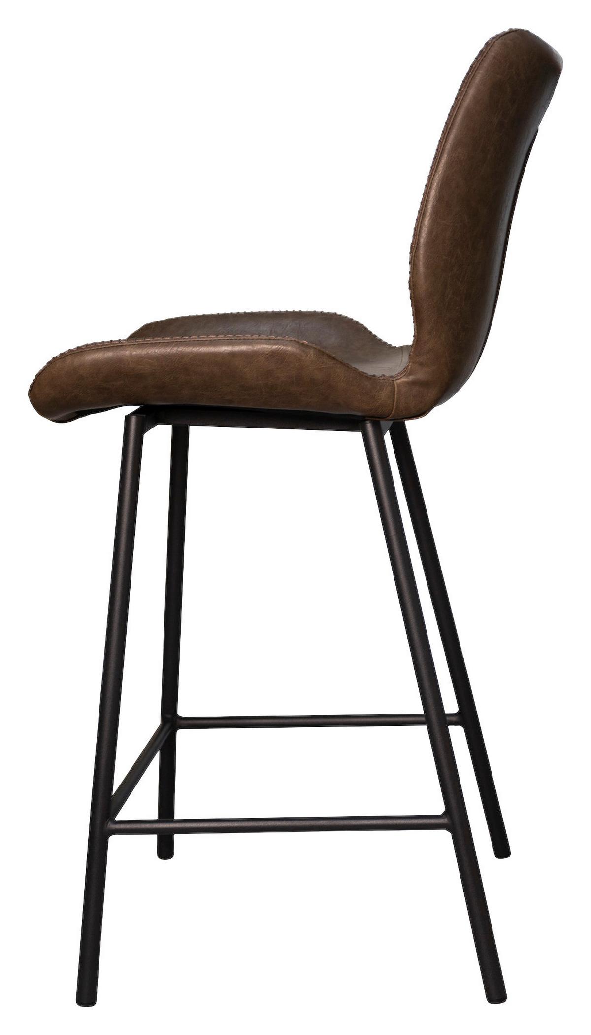 Barhocker-Set Barron - Graubraun/Schwarz, KONVENTIONELL, Kunststoff/Textil (47/99/55cm) - MID.YOU