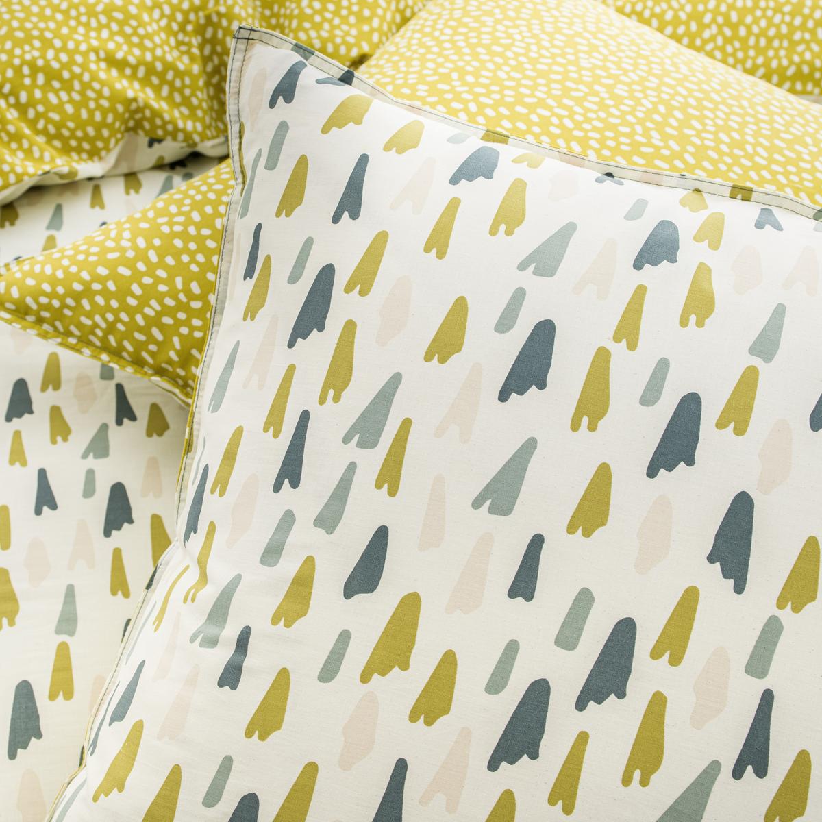 Ágyneműhuzat-garnitúra 3 Részes, Fehér/sárga - textil