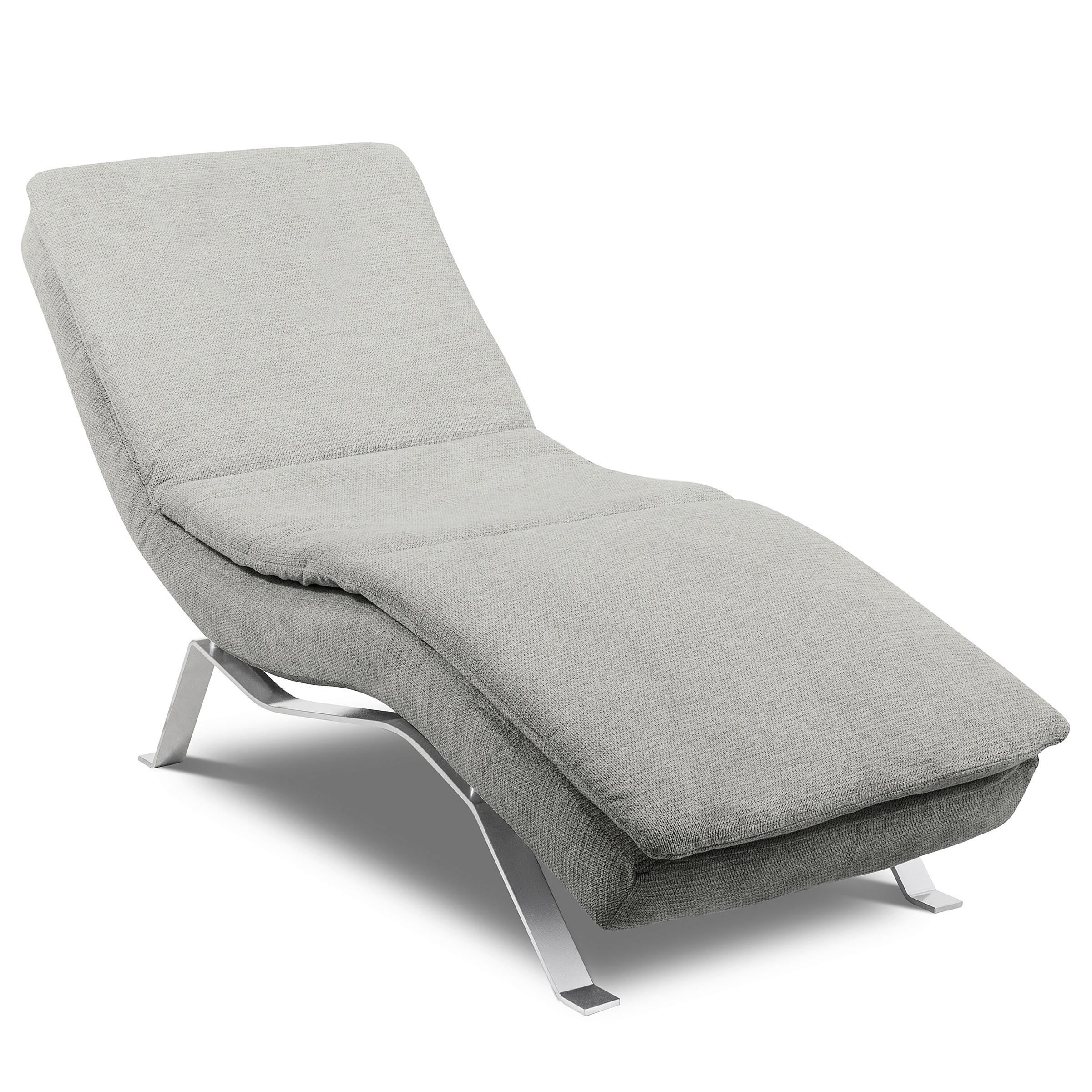 RELAXLIEGE Grau B: 65 cm - Silberfarben/Grau, Design, Textil (65/95/171cm) - Celina Home