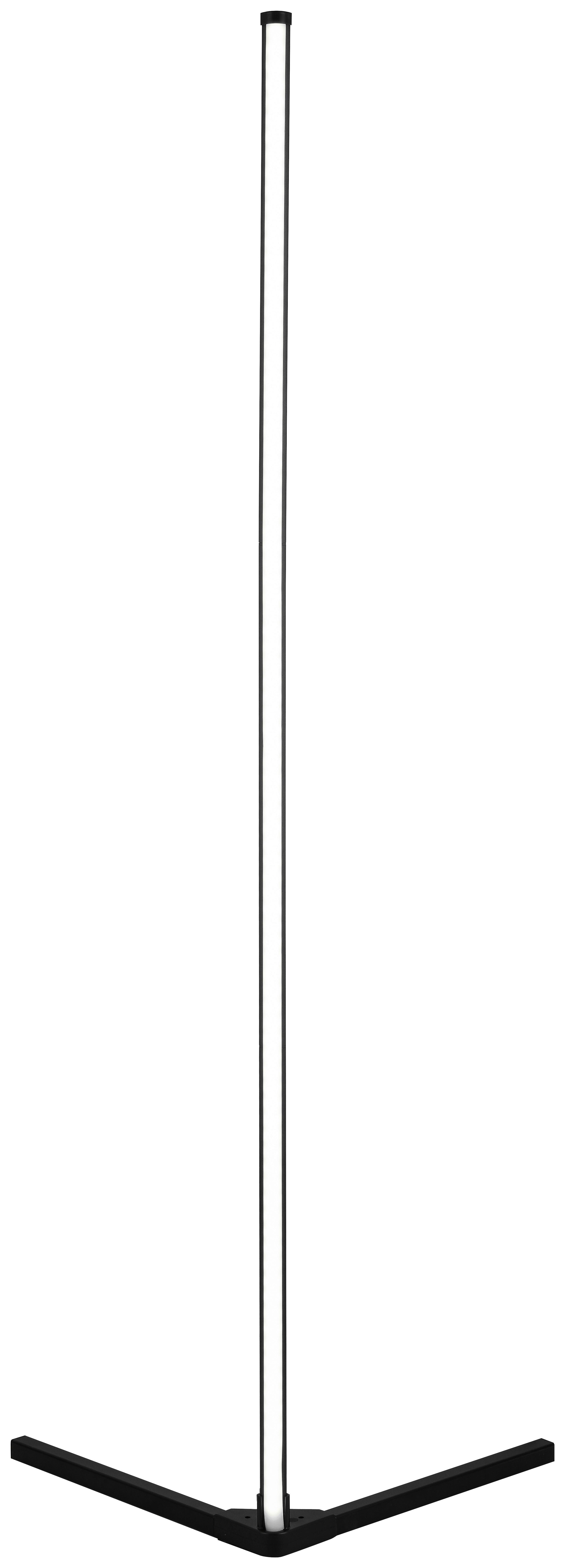 Stojací Led Svítidlo Julika - černá, Moderní, kov/plast (38,5/38,4/140cm) - Modern Living