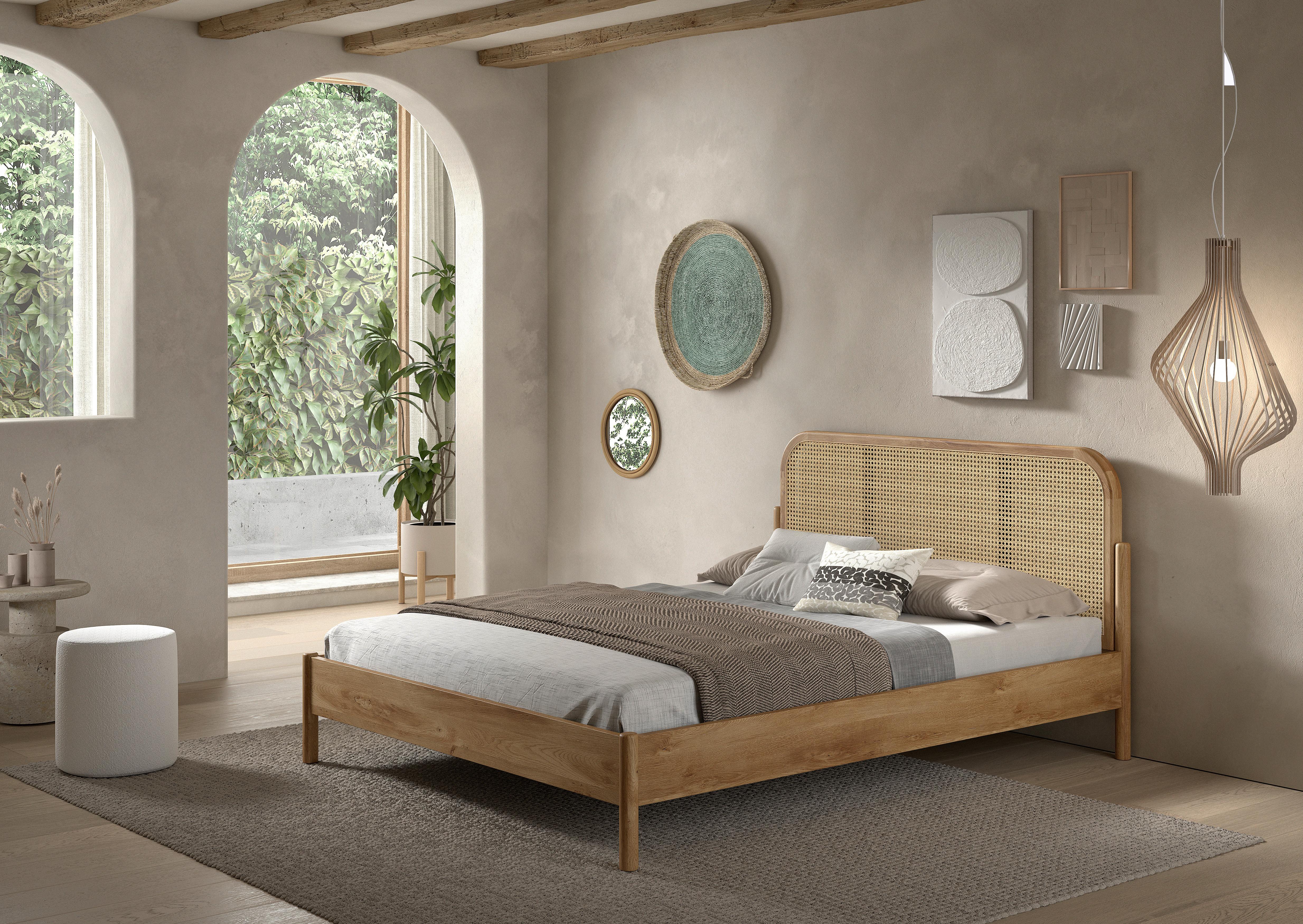 Bett Olive Eichefarben 160x200cm - Eichefarben, MODERN, Holz/Holzwerkstoff (160/200cm) - Vipack