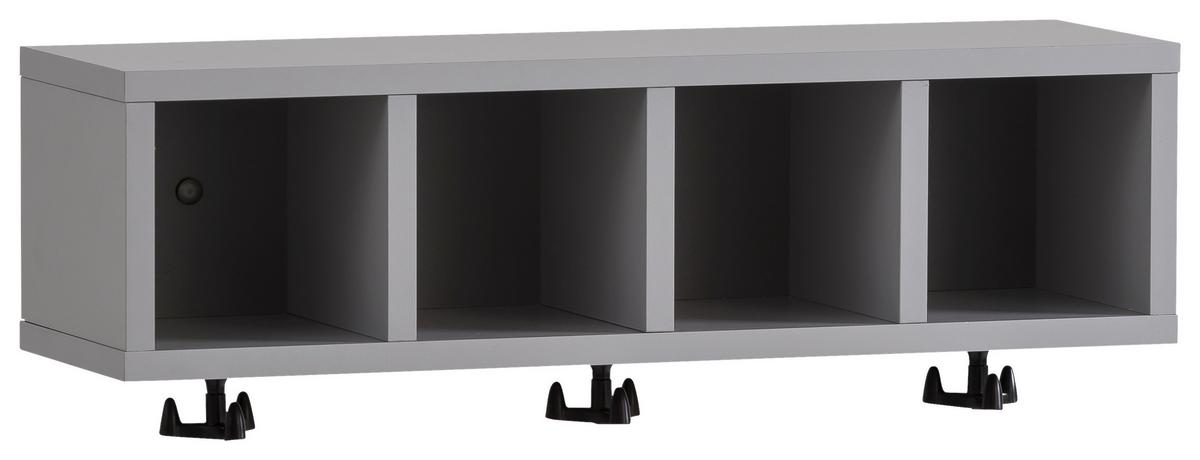 Wandregal Balto B: 60 cm Holzwerkstoff Grau - Grau, MODERN, Holzwerkstoff (60/200/17,6cm) - MID.YOU