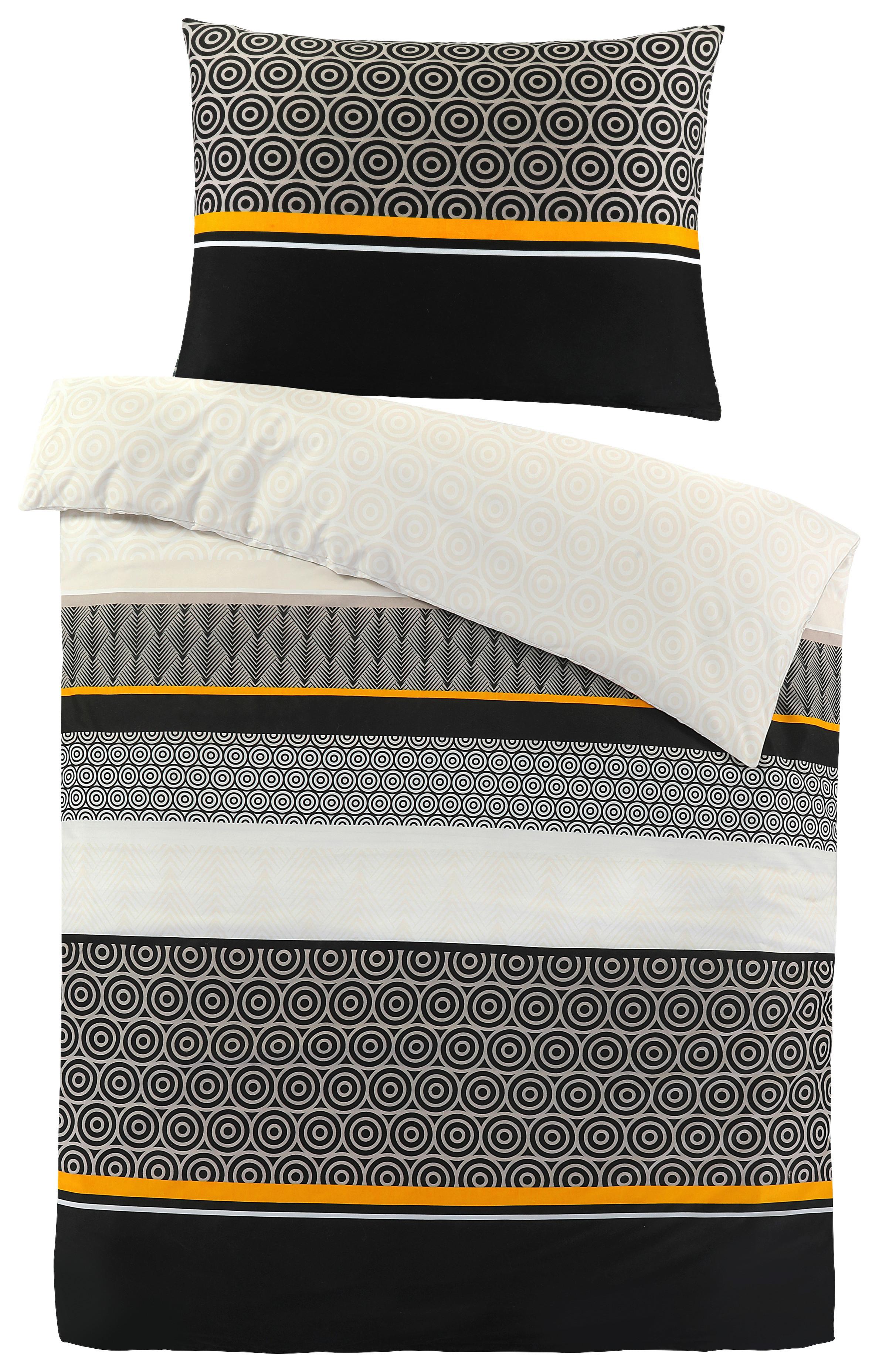 Bettwäsche Hemma - Graublau/Hellgrau, MODERN, Textil (140/200cm) - Luca Bessoni