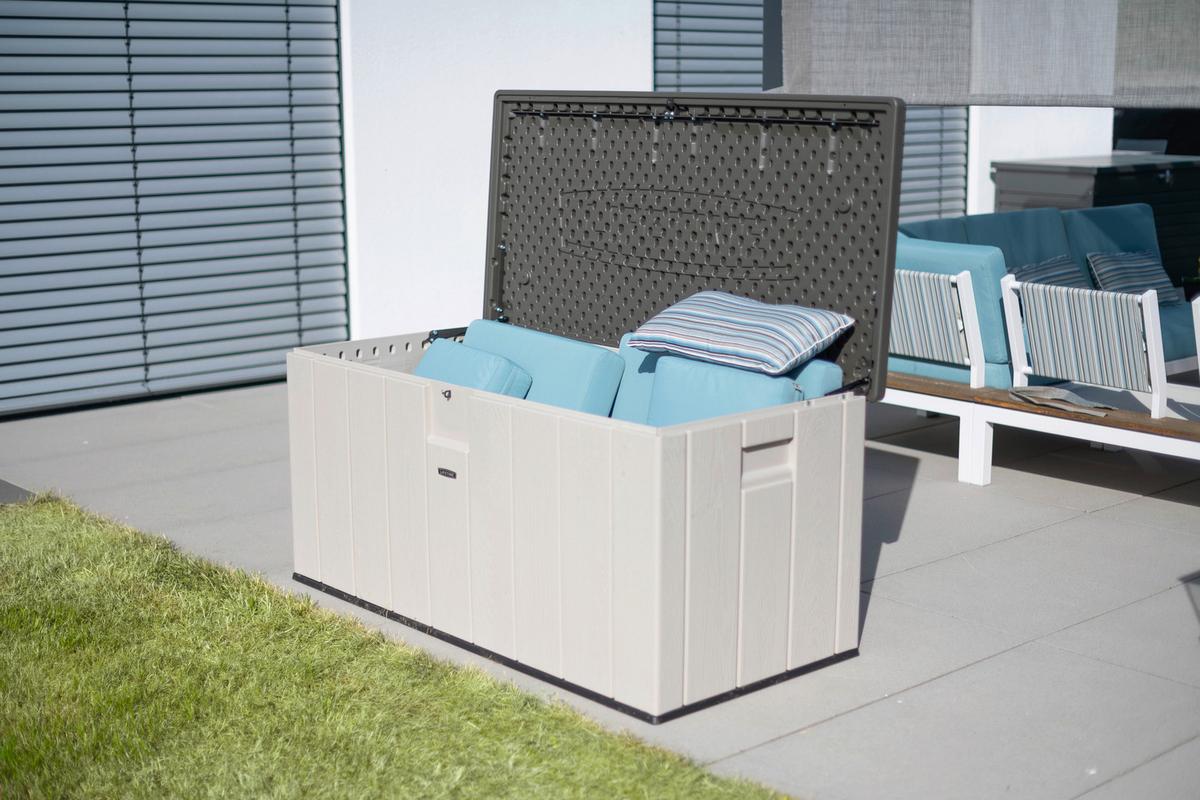 Kissenbox Wasserdicht 60254 151x69x72 Cm 568l Grau - Grau, Basics, Kunststoff (151/69/72cm)