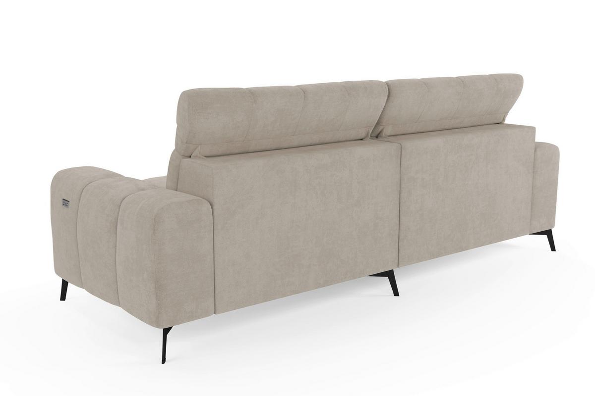 Rohová sedačka LAYA, levá, hnědá tkanina MEMPHIS - hnědá, Moderní, textil (155/250cm) - Premium Living