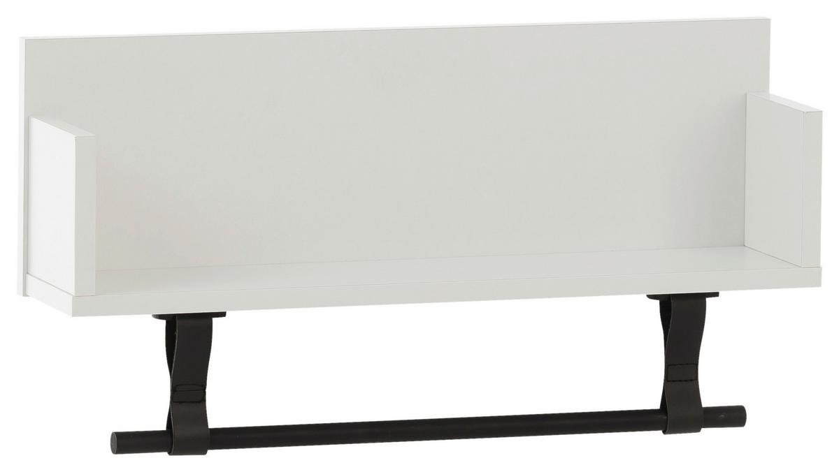 Wandregal Ella Weiß B: 59,8 - Schwarz/Weiß, Design, Holzwerkstoff (59,8/315/135cm) - MID.YOU