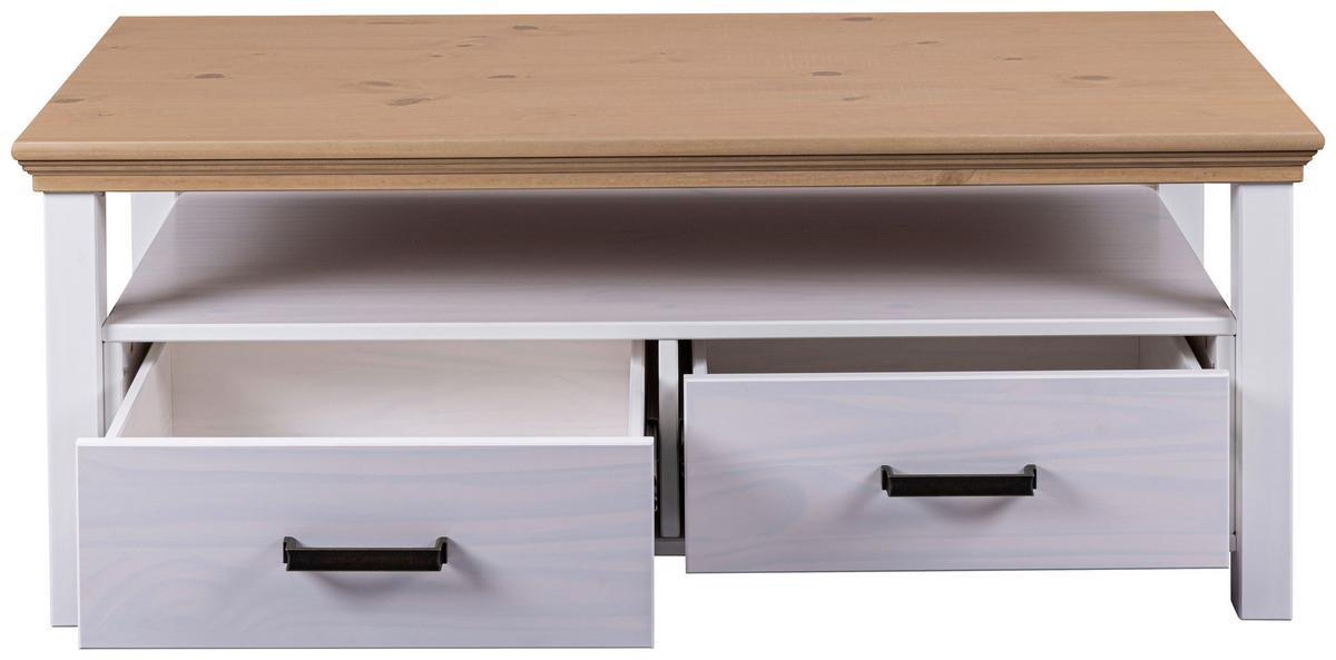 KONFERENČNÝ STOLÍK MALUNO - hnedá/medená, Romantik / Landhaus, kov/drevo (120/60/49cm)