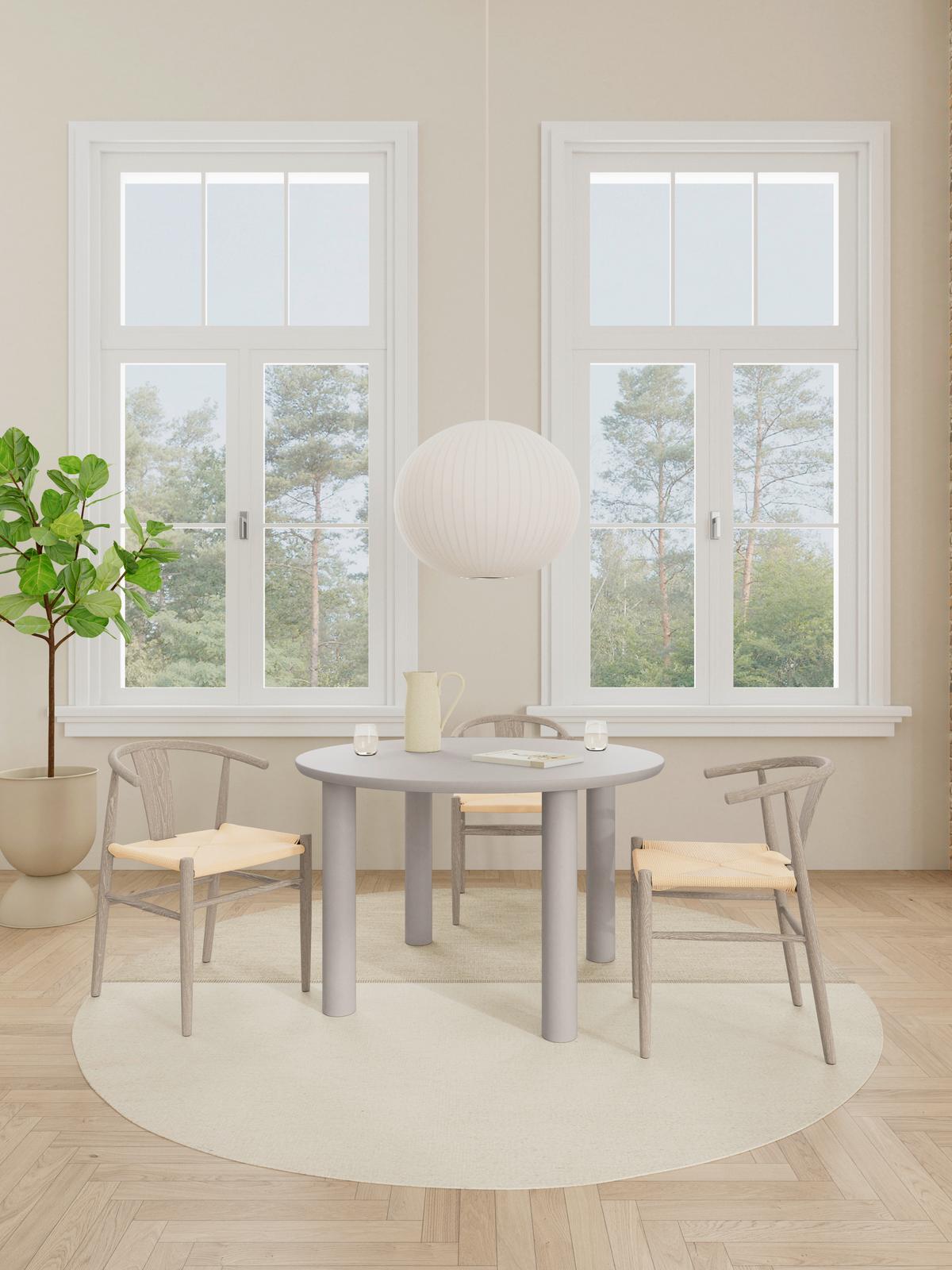 JEDÁLENSKÝ STÔL MAGEE - svetlosivá, Modern, kompozitné drevo (120/75cm) - MID.YOU