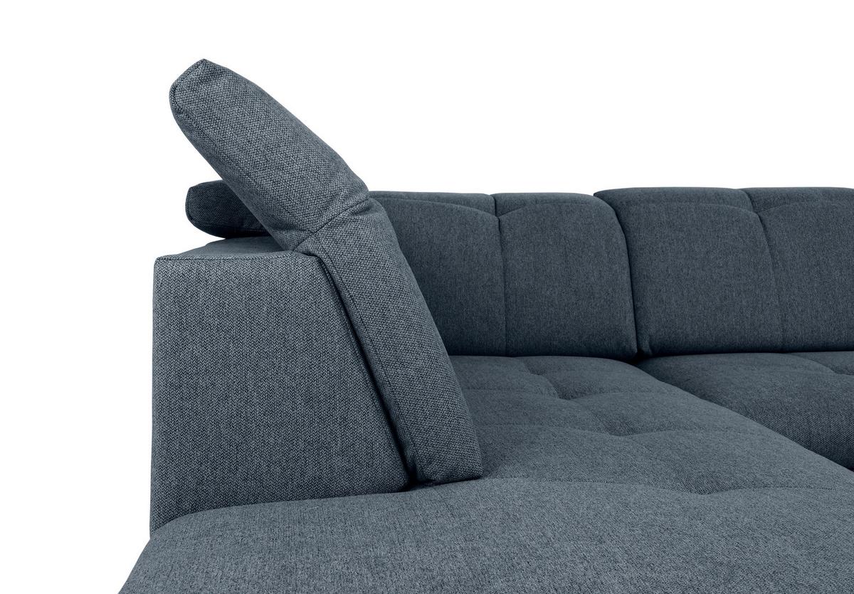 Wohnlandschaft Ramzes Dunkelblau U: 215x328x173 cm - Dunkelblau/Grau, Design, Textil (215/328/173cm) - MID.YOU