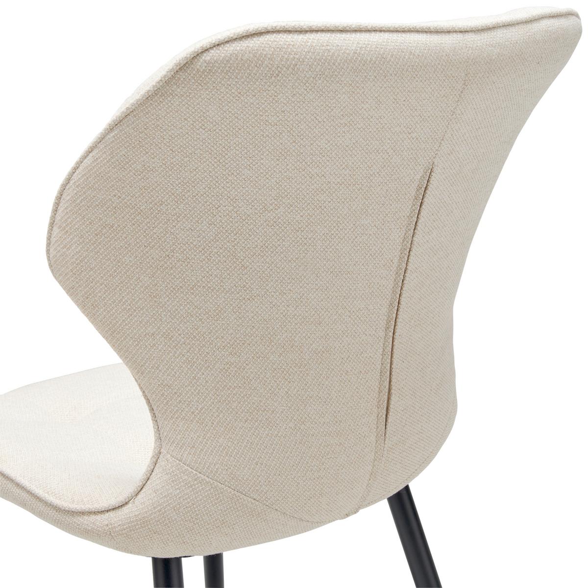 Stuhl Leana - Beige/Schwarz, LIFESTYLE, Holz/Textil (47/82/59cm) - Livetastic