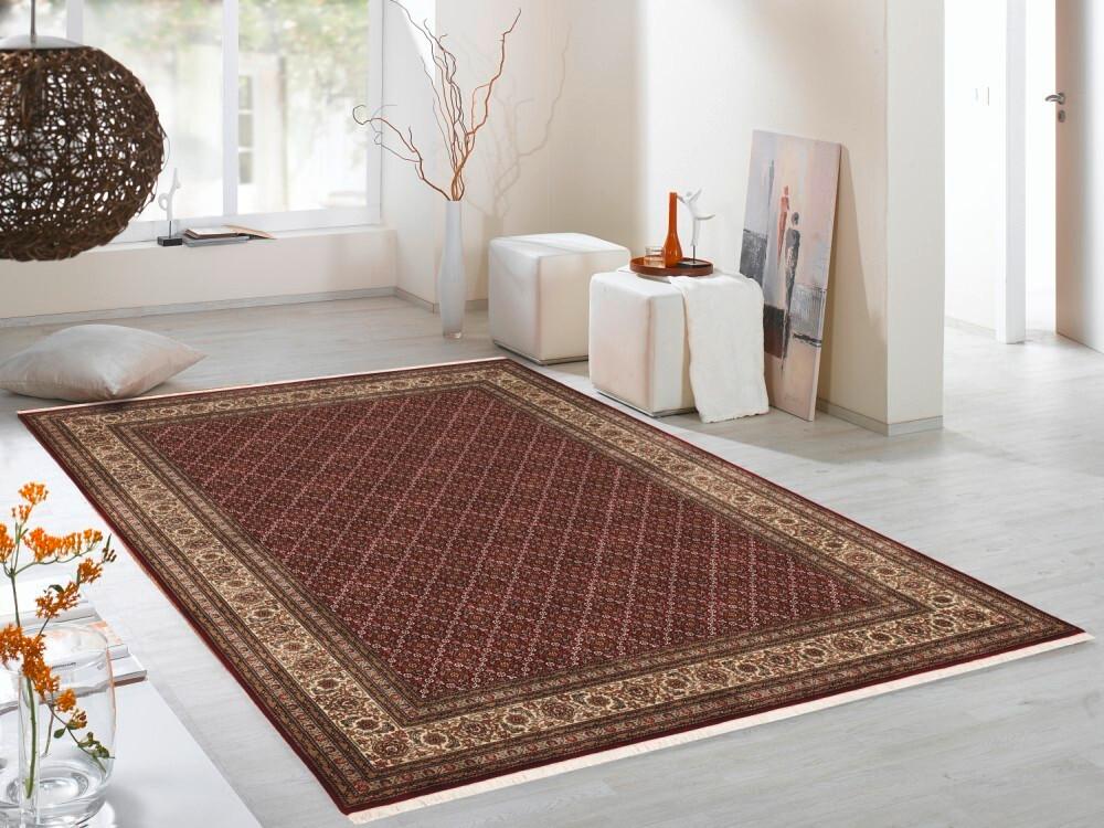 Orientalischer Webteppich Creme Cavari Herati 160x90 cm - Rot/Creme, Basics, Textil (90/160cm) - Cazaris