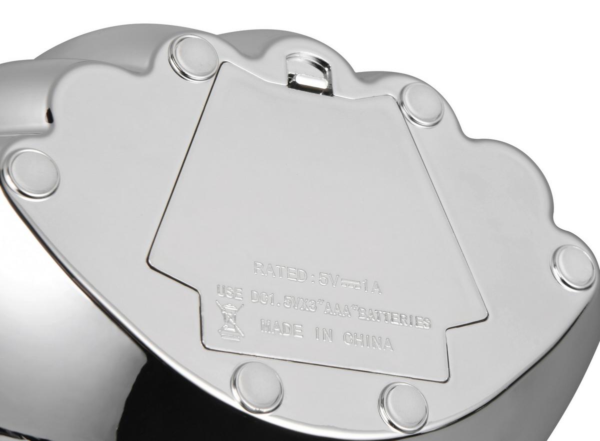 LED-Dekoleuchte Shelly - Chromfarben, Basics, Kunststoff/Metall (17,5/14,5/12,5cm) - Luca Bessoni