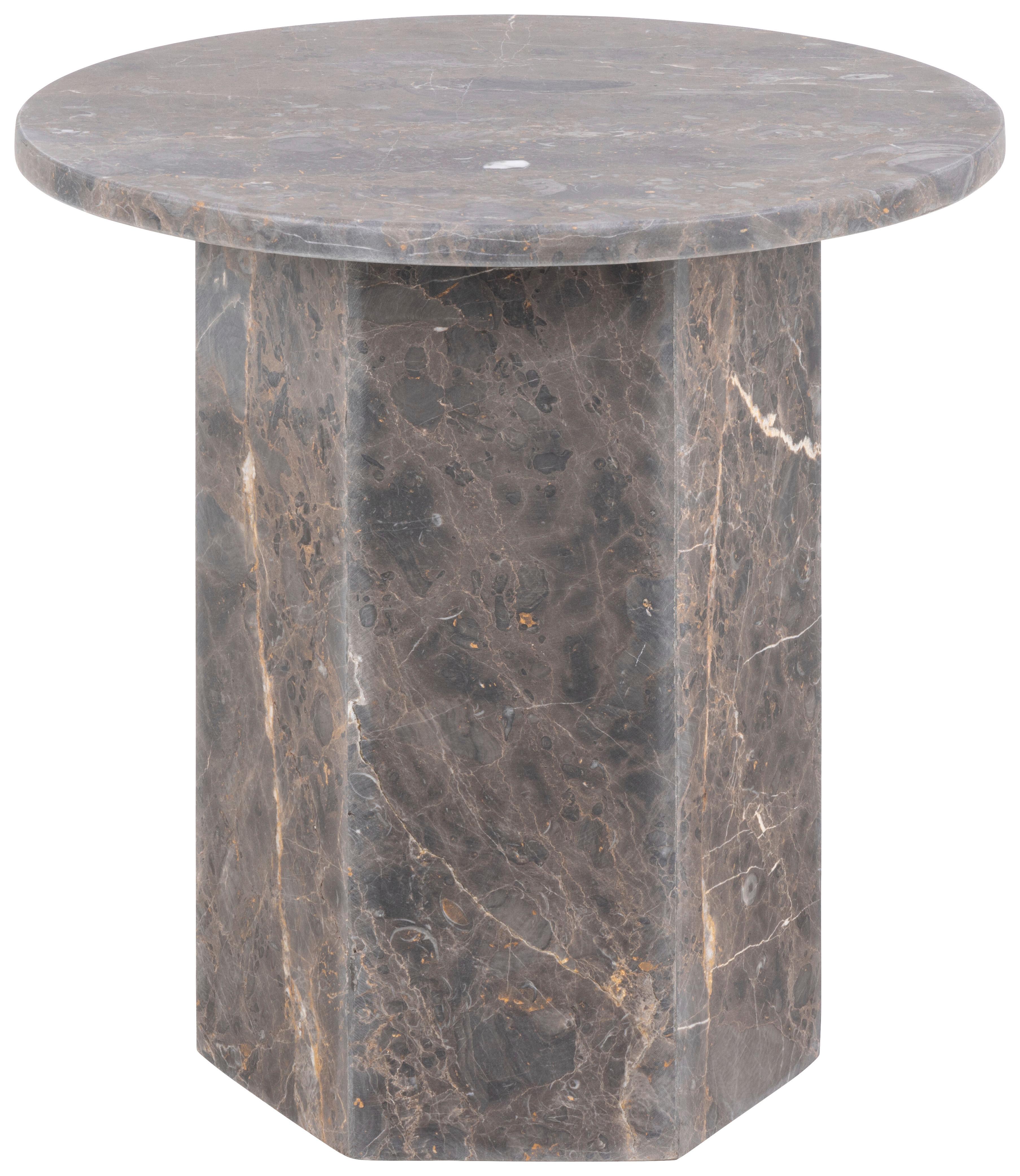 Beistelltisch Naxos H000023617 - Braun, Design, Stein (50/50/50cm) - MID.YOU