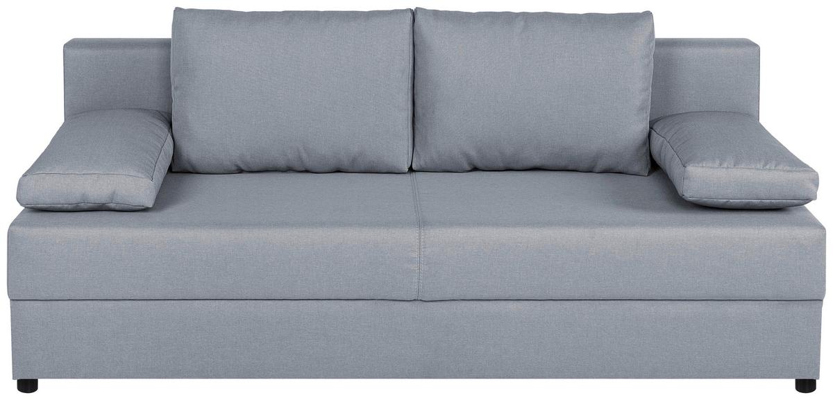 2-Sitzer-Sofa Mega Mit Schlaffunktion & Bettkasten - Silberfarben, Design, Holzwerkstoff/Textil (190/80/75cm) - P & B