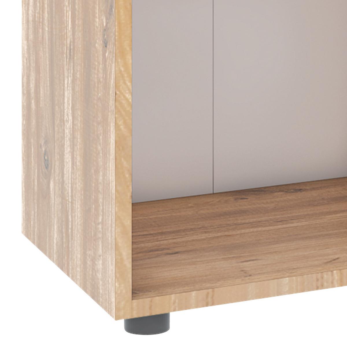 Regál na šanóny Ulas š: 49 cm, dub medový - černá/medový dub, Moderní, kompozitní dřevo/plast (49/108/32cm) - MID.YOU