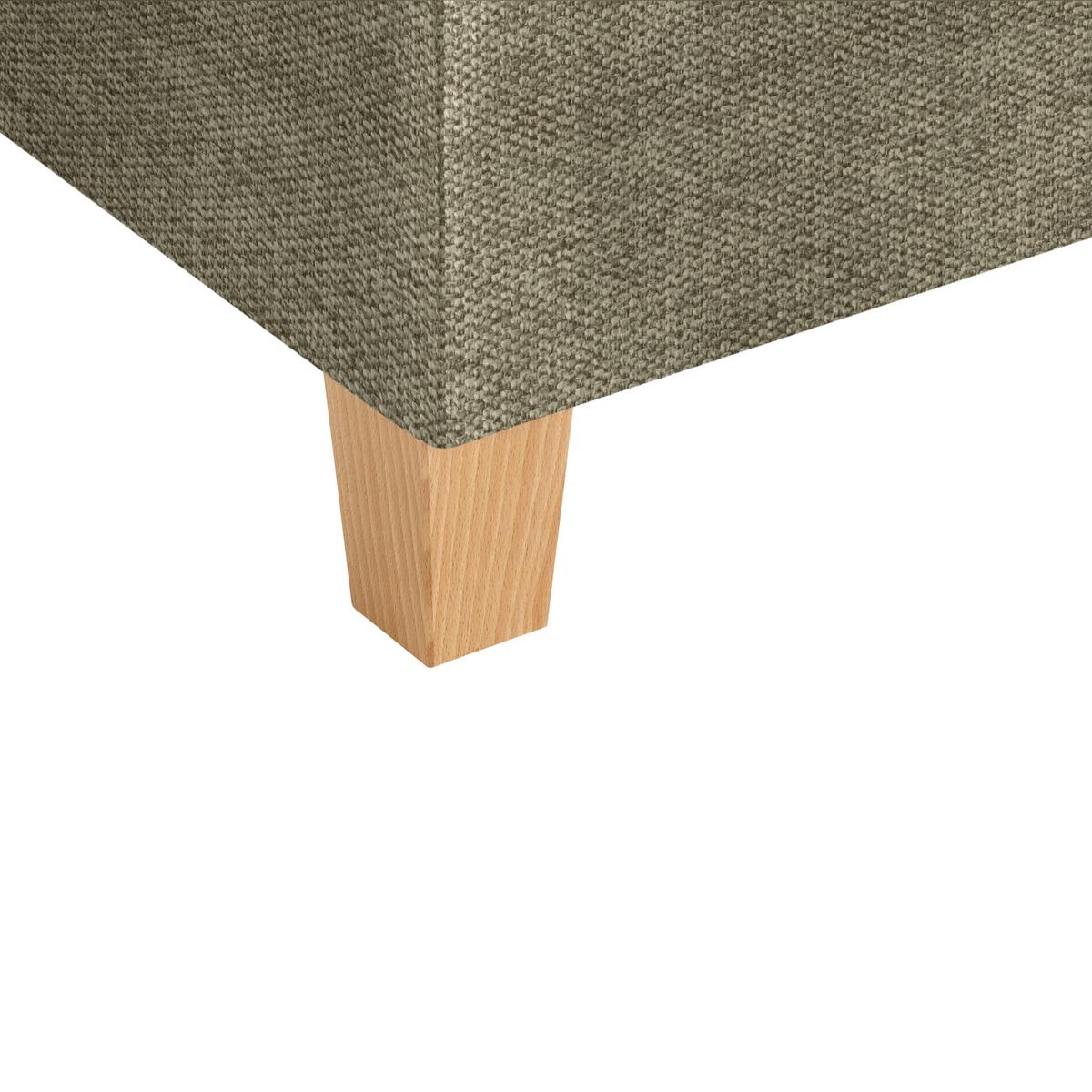 Rohová sedačka LILLE, oboustr., olivově zelený velur - olivově zelená/světle hnědá, Moderní, dřevo/textil (232/110/156cm) - Mömax