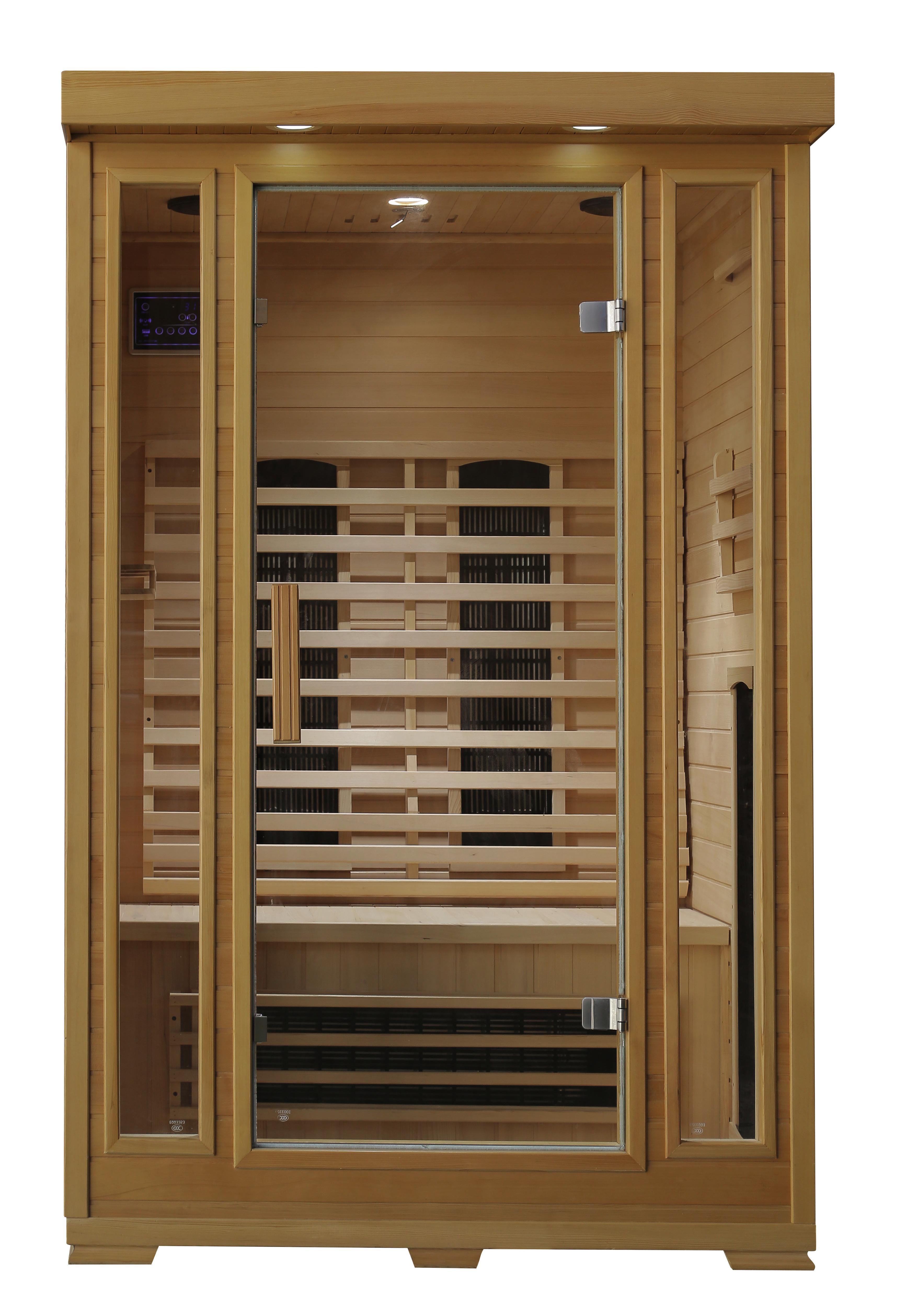 Infrarotkabine Kuppari inkl. Lieferung & Montage - Naturfarben, MODERN, Holz (120/190/105cm)