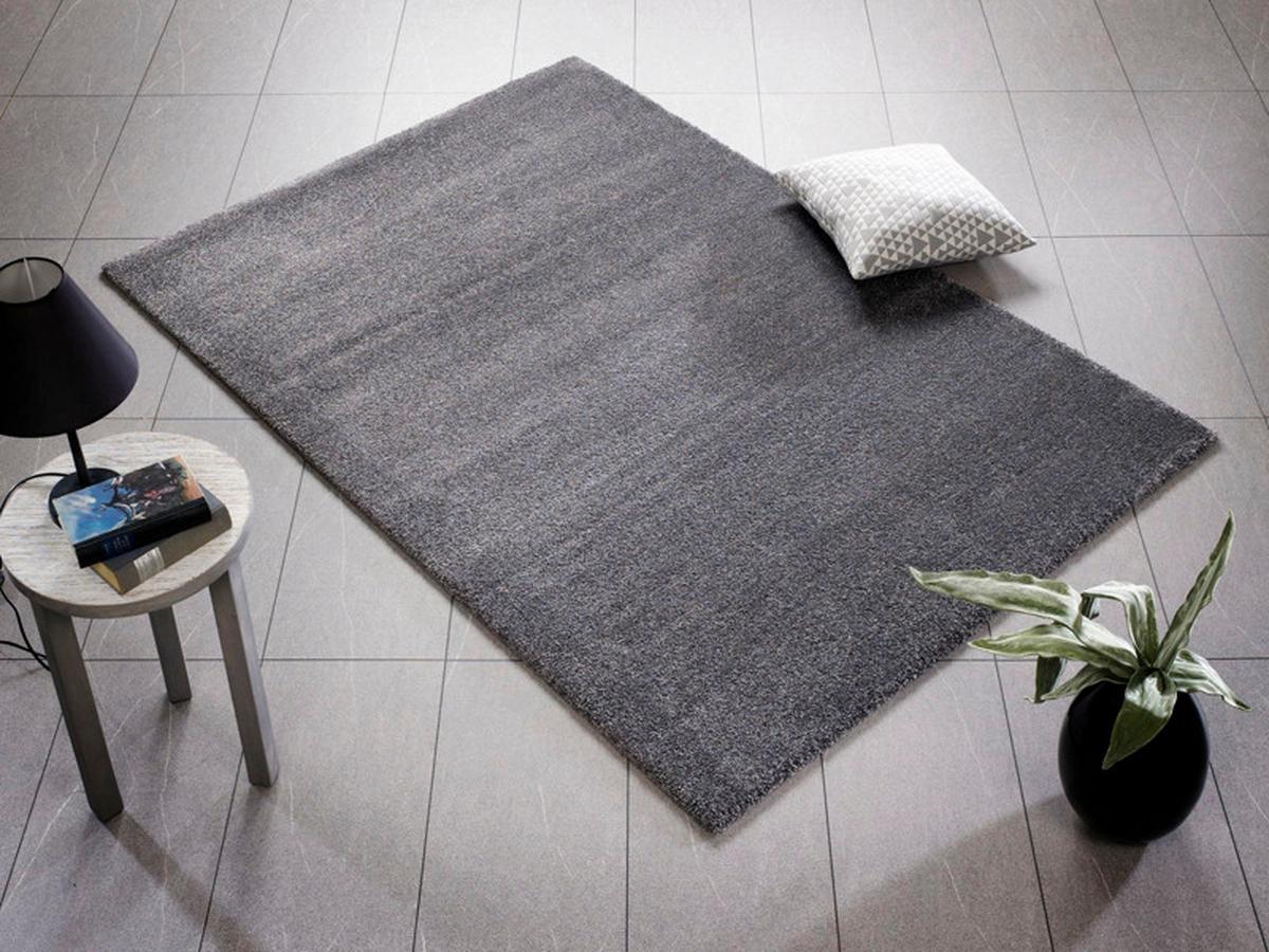 Hochflorteppich Bellevue Dunkelgrau 80x150 cm - Dunkelgrau, Basics, Textil (80/150cm) - Novel