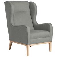 Ohrensessel Angelo - Hellgrau/Naturfarben, KONVENTIONELL, Textil (66/104/78cm) - Max Winzer