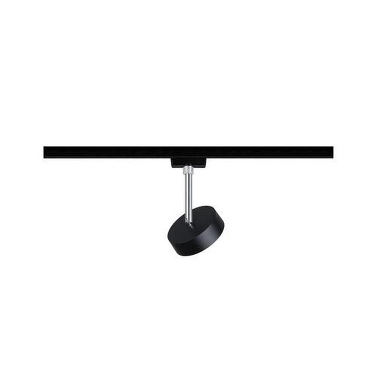 LED-Deckenleuchte Urail Spot Circle L: 9,8 cm, dimmbar - Chromfarben/Schwarz, Design, Kunststoff/Metall (9,8/14,7/5cm) - Paulmann