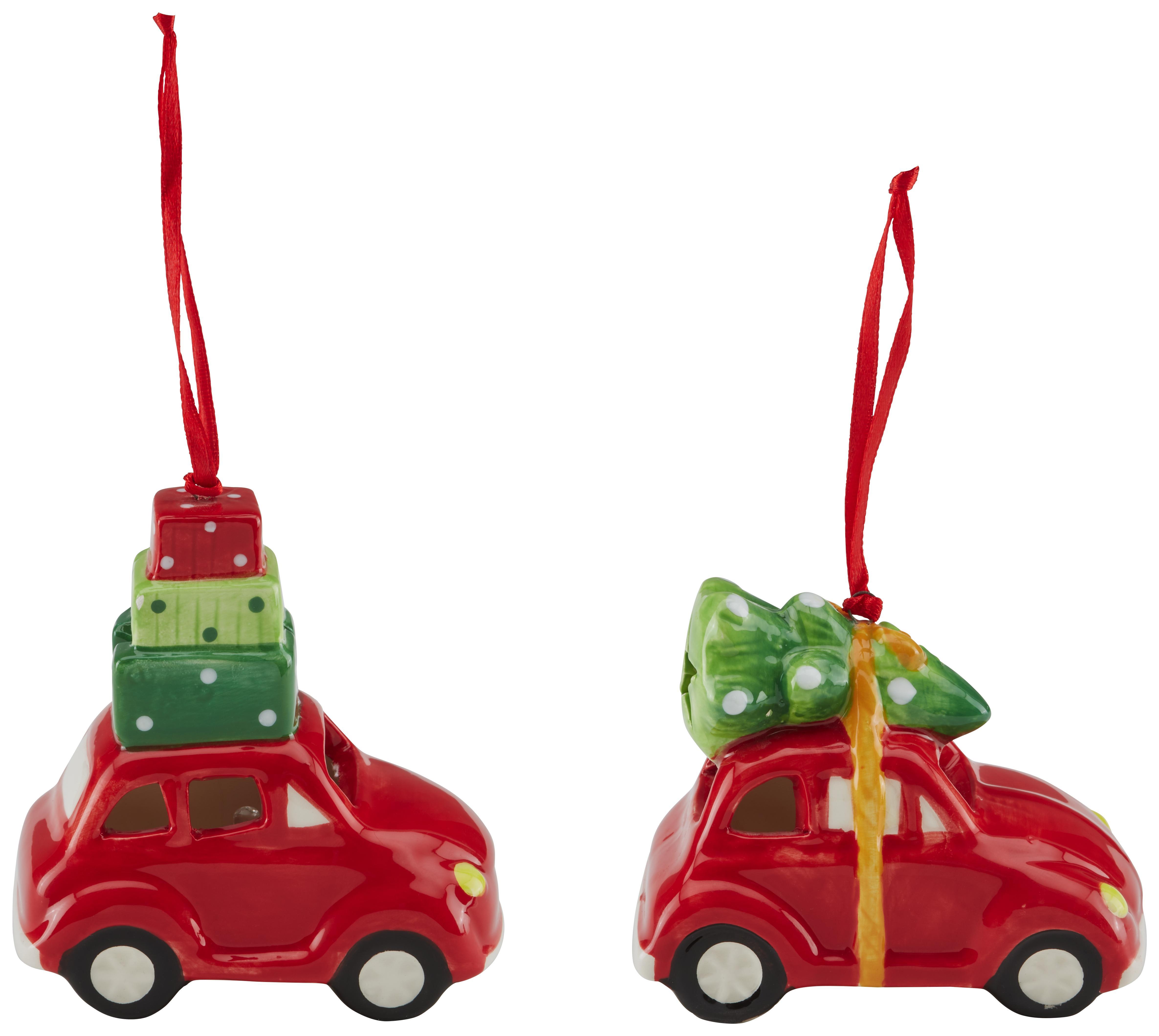 Függődíszek Nicky - Piros, konvencionális, Műanyag (5/9cm)