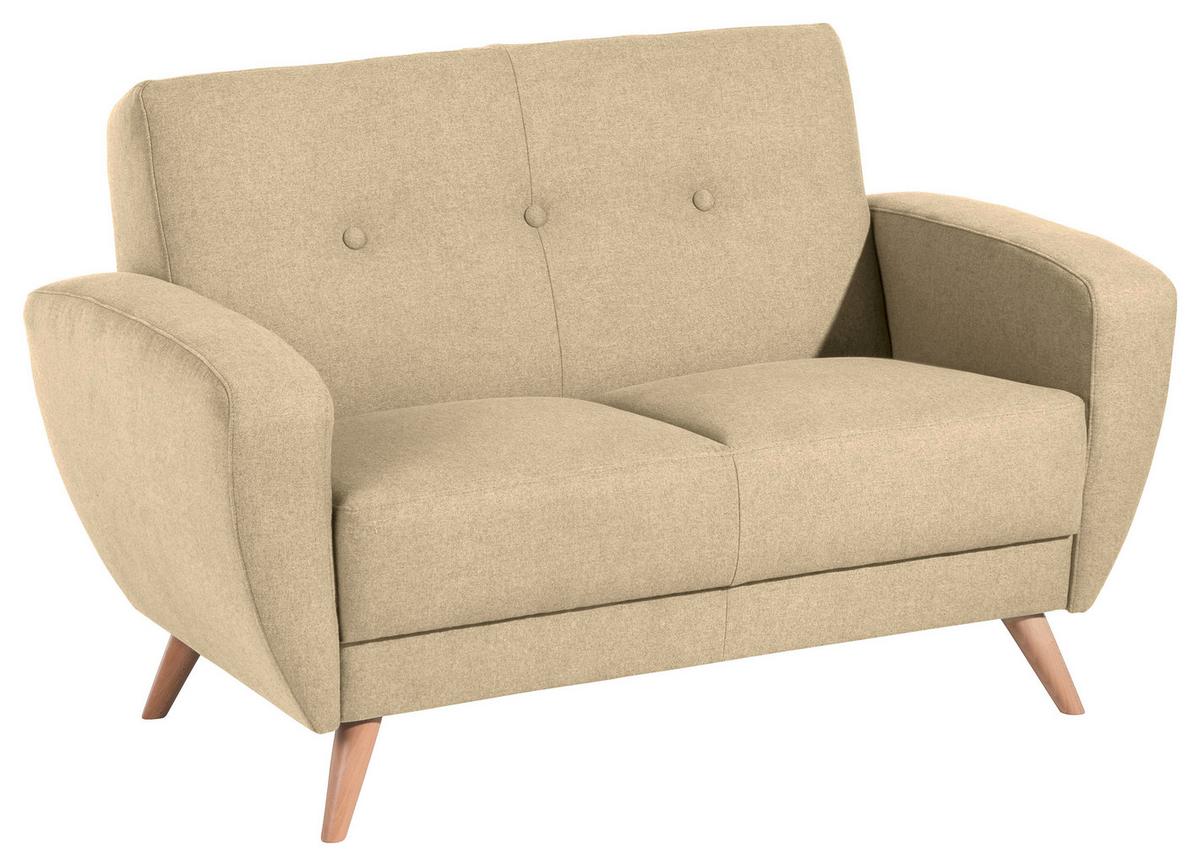 2-sitzer-sofa Jerry Beige - Beige/Naturfarben, Design, Textil (136/85/82cm) - Max Winzer