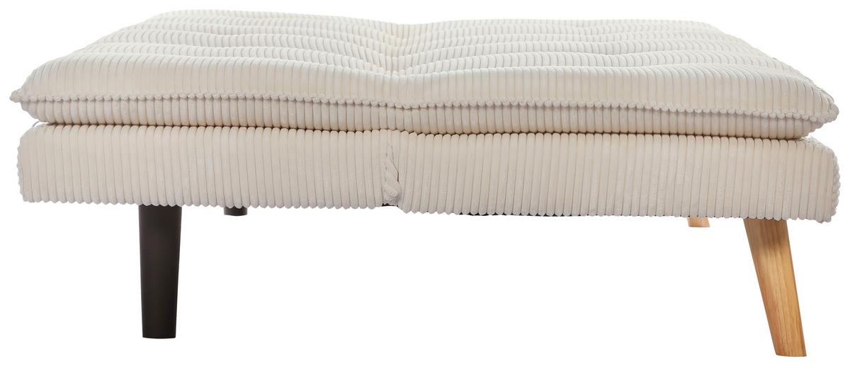 Schlafsofa Passau Weiß B: 181 cm - Schwarz/Weiß, Basics, Holz/Textil (181/77/92cm) - P & B