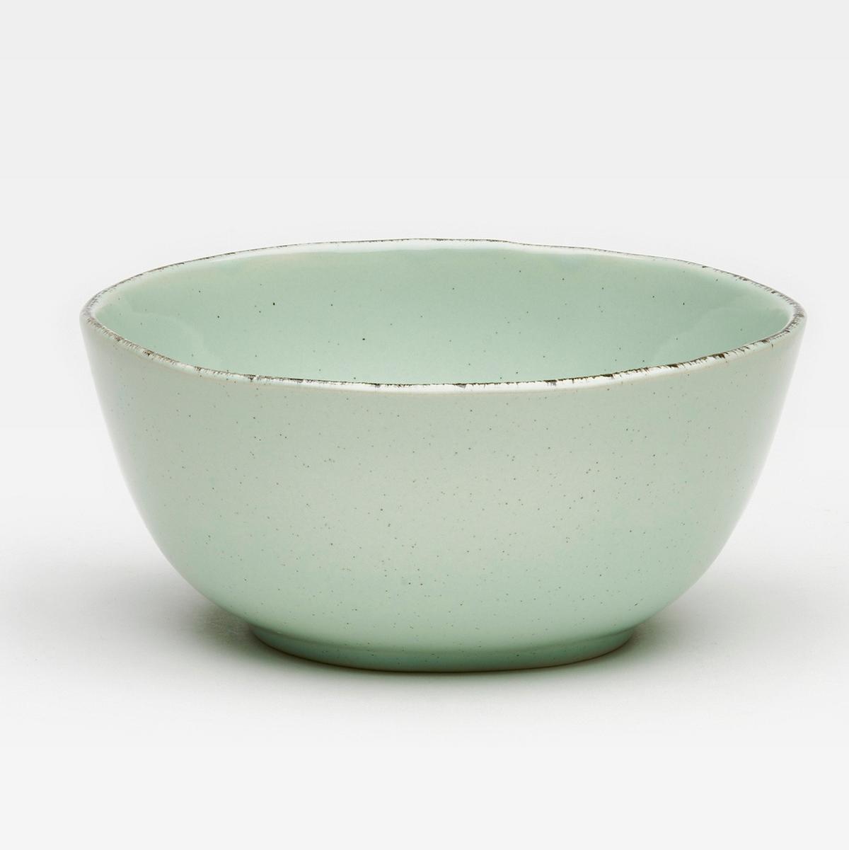 Schüsselset, 4-Teilig Steinzeug, Grün - Grün, Basics, Keramik (15/7cm) - Van Well