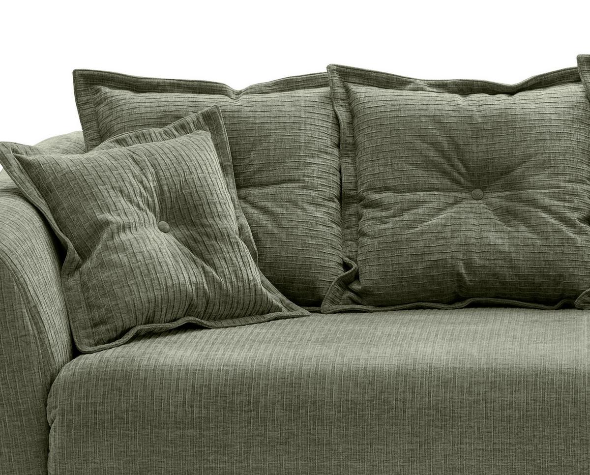 2,5-Sitzer Baggio Olivgrün B: 196 cm - Schwarz/Olivgrün, MODERN, Textil (196/94/103cm) - Livetastic