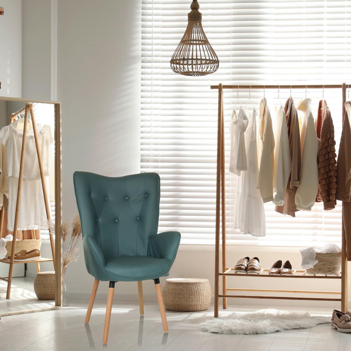 Ohrensessel Havenio I Mintgrün B: 70 cm - Buchefarben/Mintgrün, MODERN, Textil (70/106/75cm) - MID.YOU