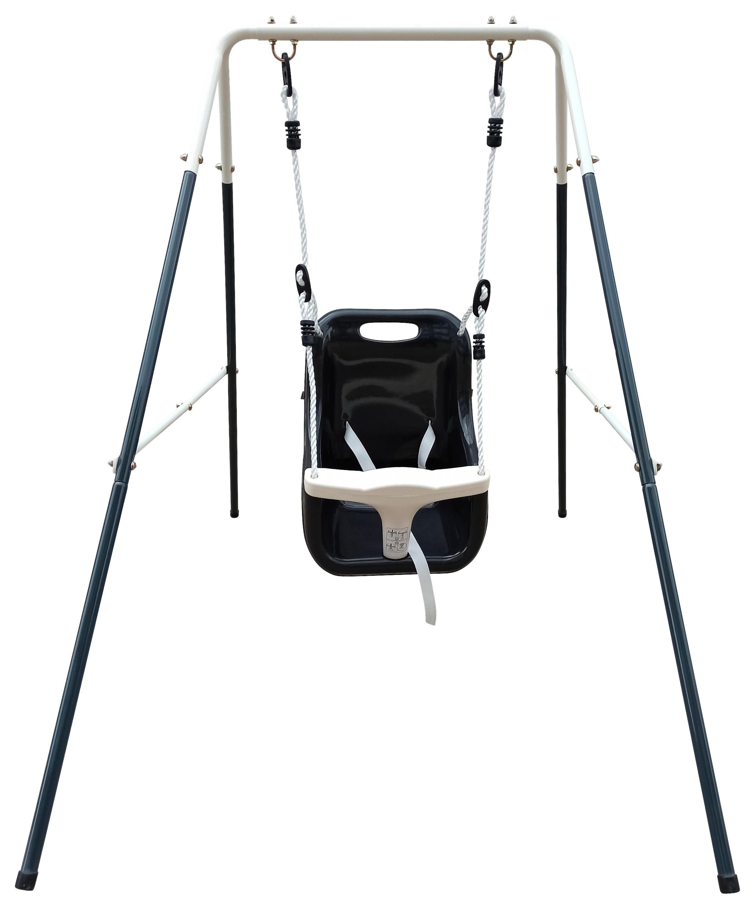 Schaukel A030.243.00 - Anthrazit/Creme, KONVENTIONELL, Kunststoff/Metall (94/118/146cm) - Ambia Garden